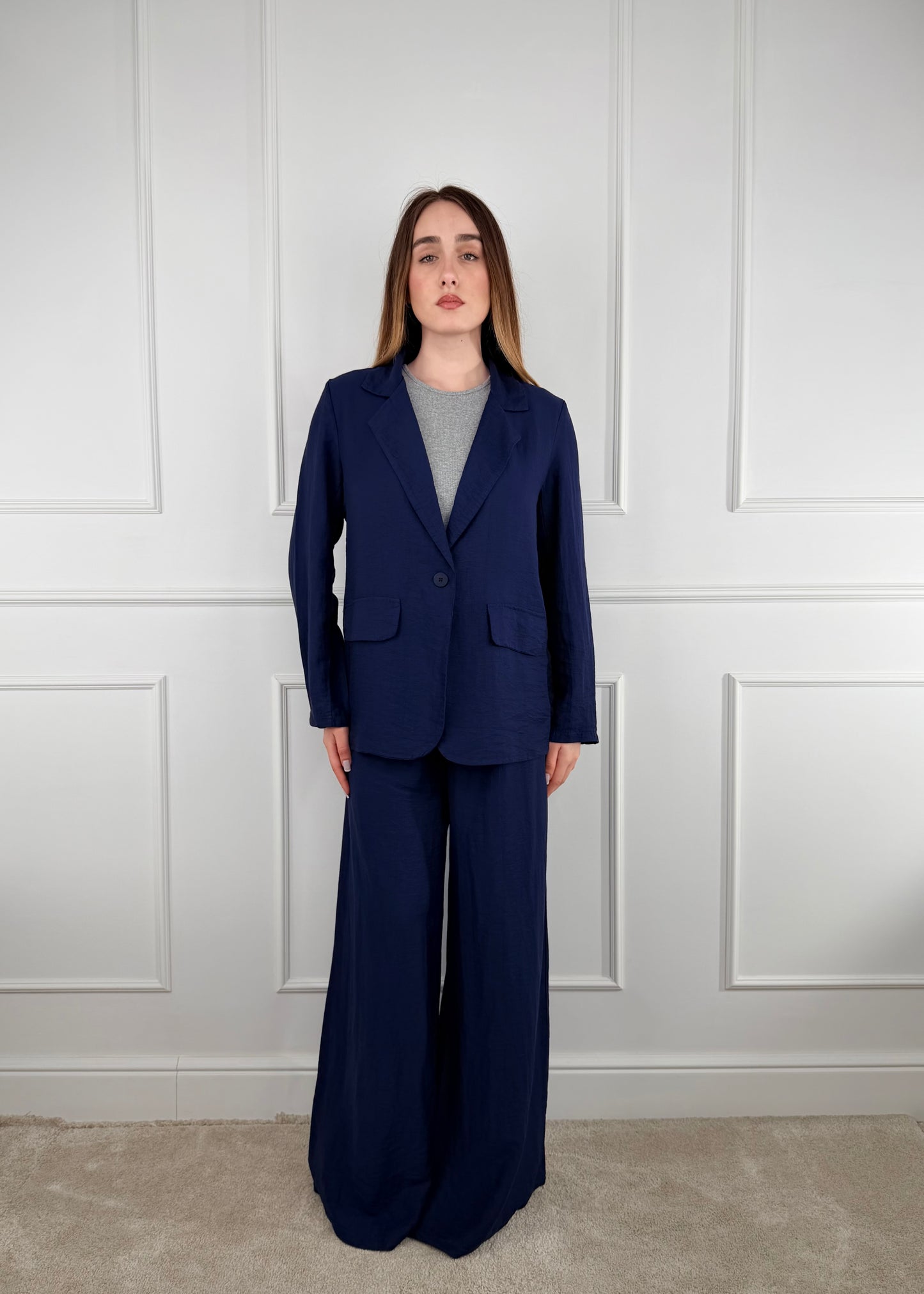 26300 - COMPLETO GIACCA E PANTALONE MISTO LINO