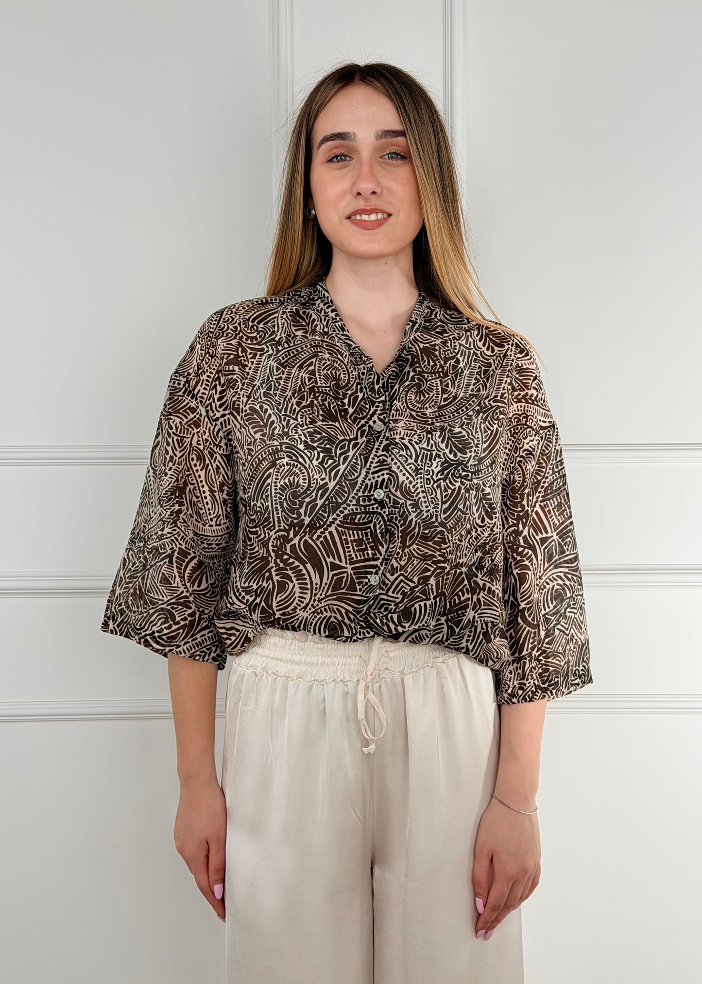 T2605 CAMICIA MISTO SETA E COTONE