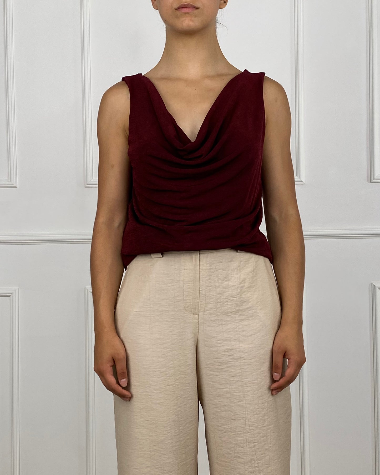 7205 - TOP SCOLLO DRAPPEGGIO