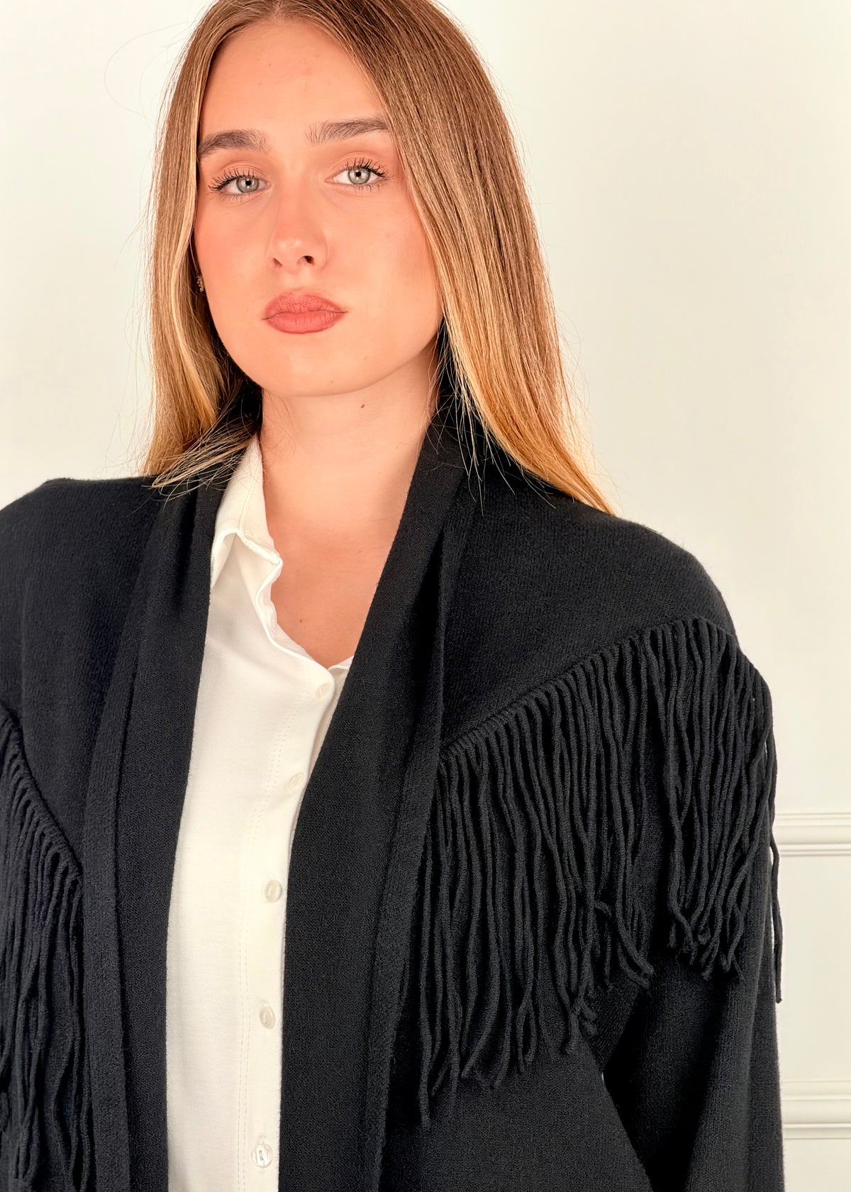 Q367373 - CARDIGAN CON FRANGE