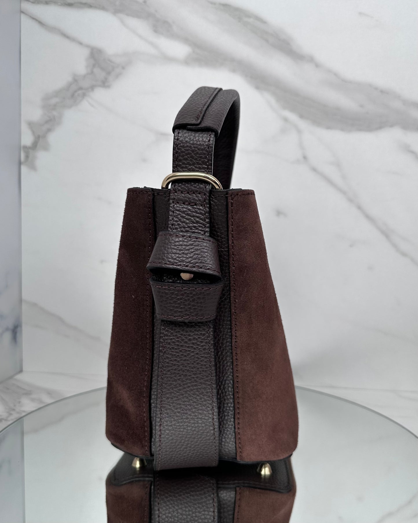 BRS47 - BORSA SECCHIELLO VERA PELLE