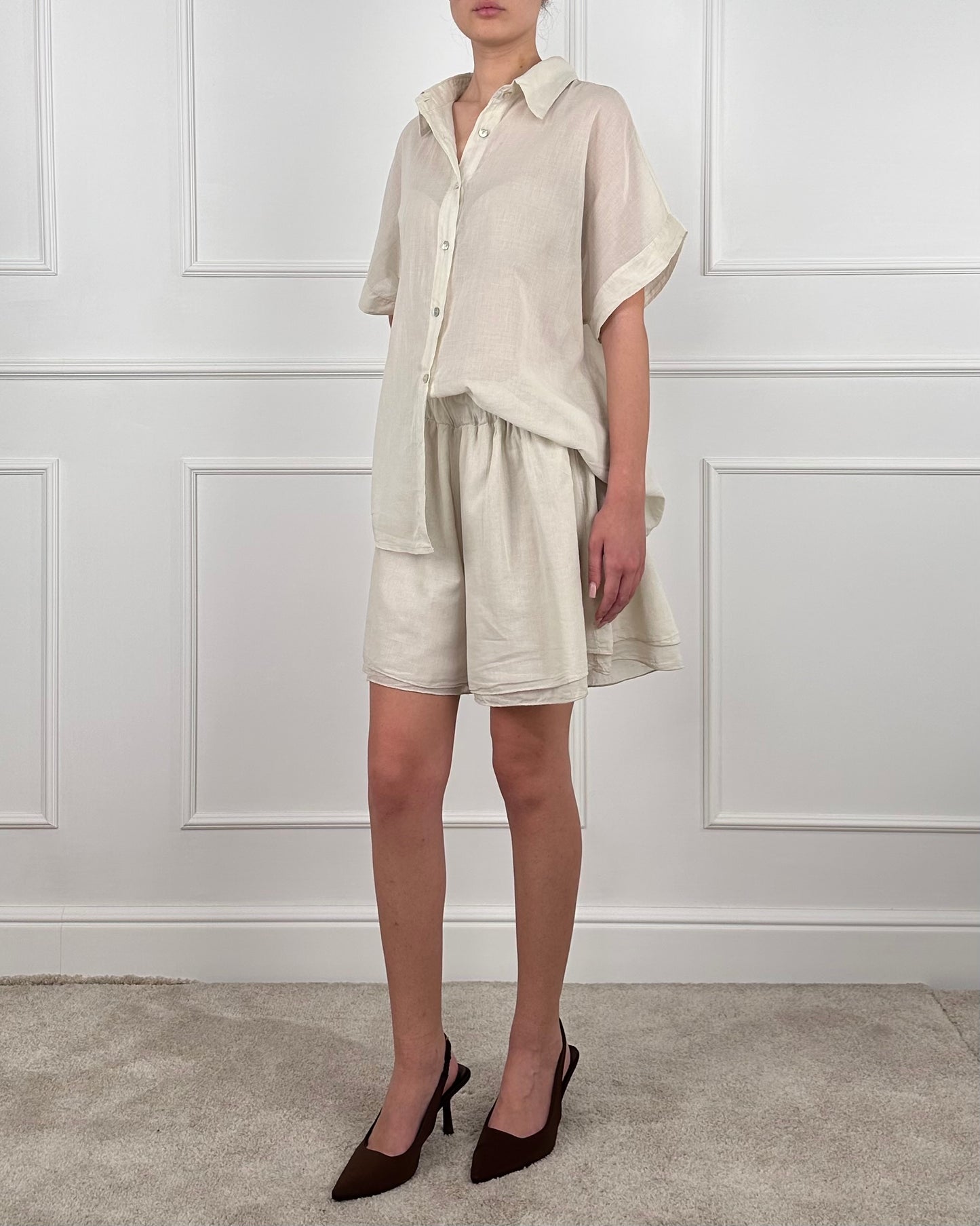 B3164 - CAMICIA IN MUSSOLA DI COTONE