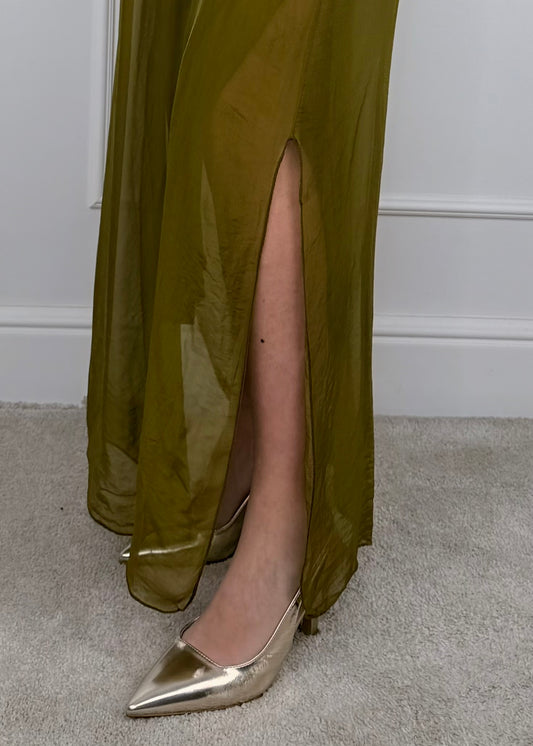 BH2566 - ABITO MISTO SETA E VISCOSA