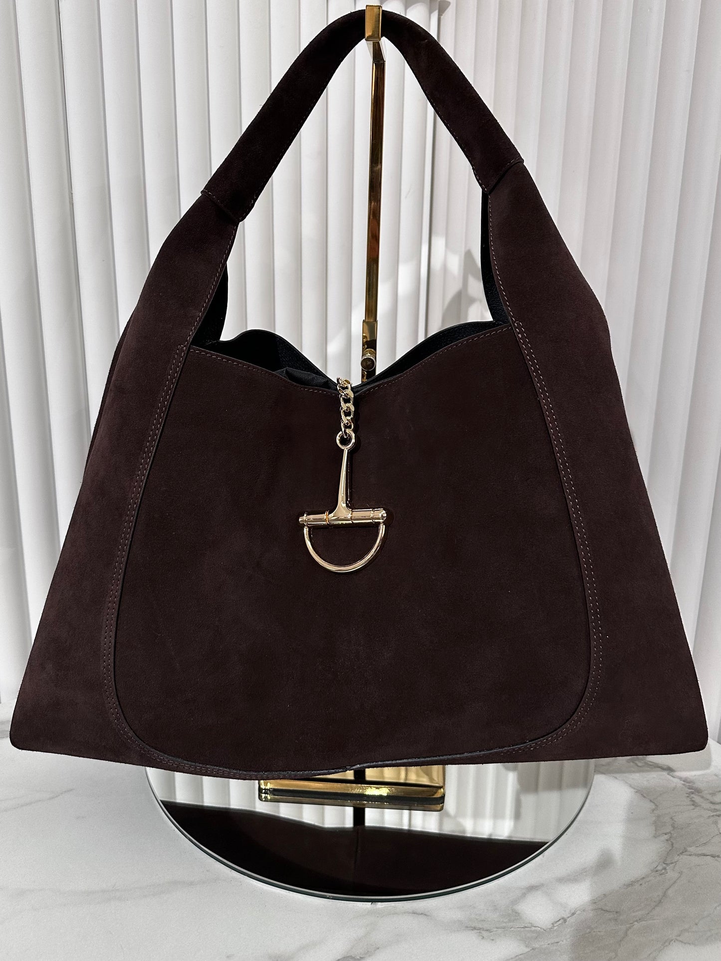 BRS298 BORSA VERA PELLE SCAMOSCIATA