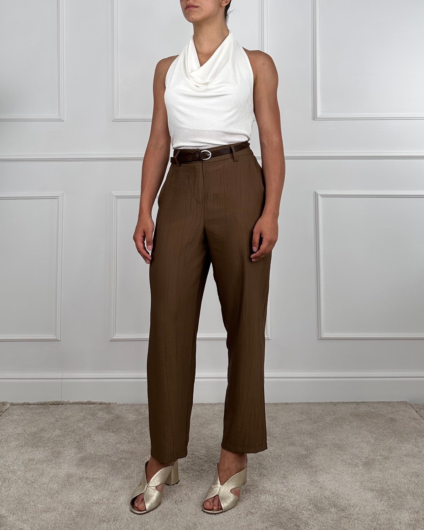 25P7626 - TENSIONE IN PANTALONE CARROT GOFFRATO