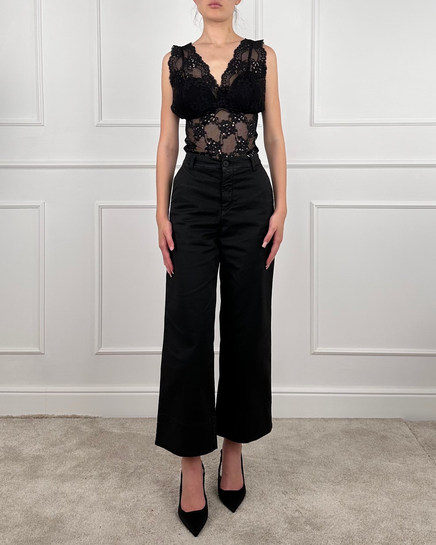 80803FH - PANTALONE A GAMBA DRITTA CROPPED
