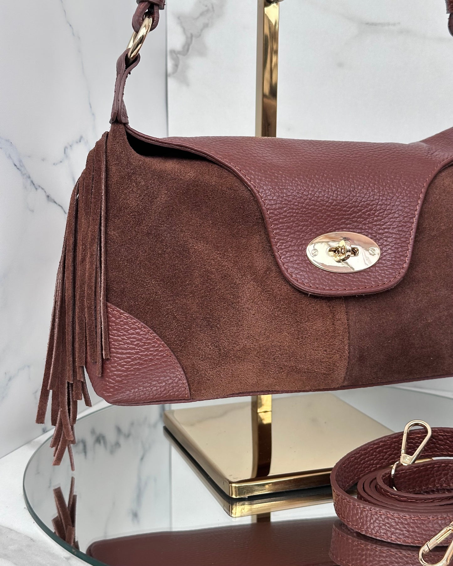 BRS948 - BORSA VERA PELLE POSTINA
