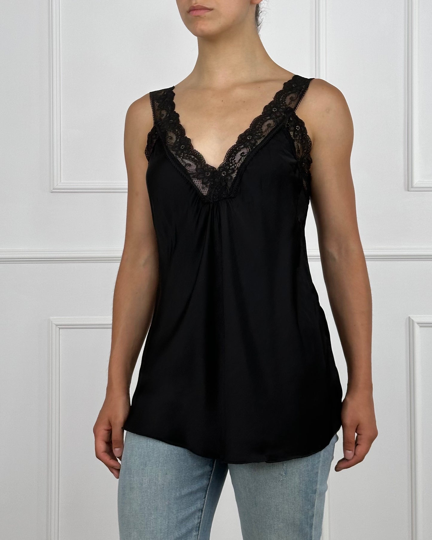 213361 - TOP IN VISCOSA SPALLINA IN PIZZO