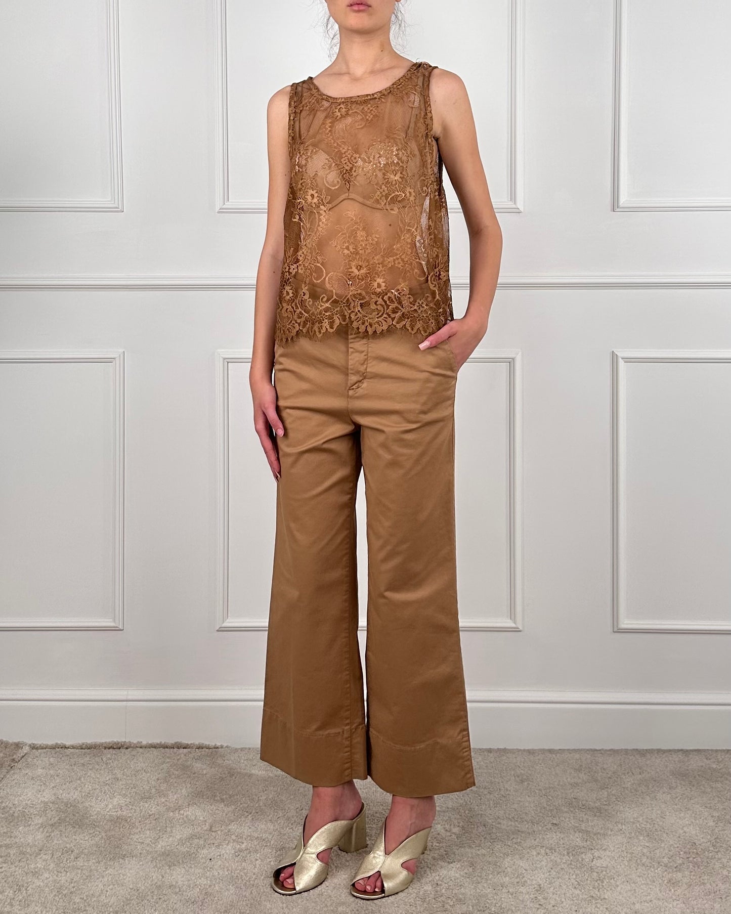 80803FH - PANTALONE A GAMBA DRITTA CROPPED