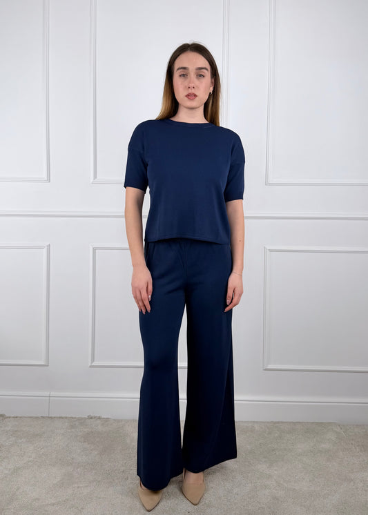 I92618 - BREND PANTALONE PALAZZO IN FILO DI VISCOSA