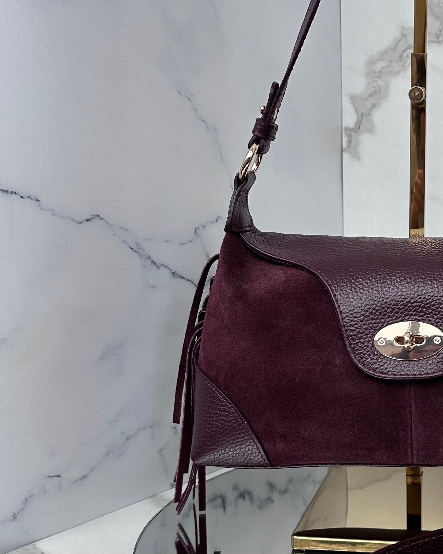 BRS948 - BORSA VERA PELLE POSTINA