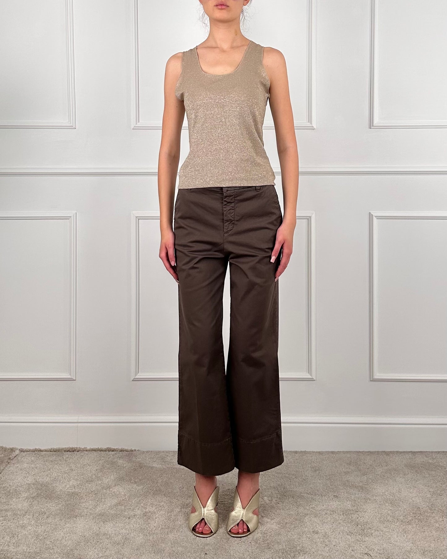 80803FH - PANTALONE A GAMBA DRITTA CROPPED