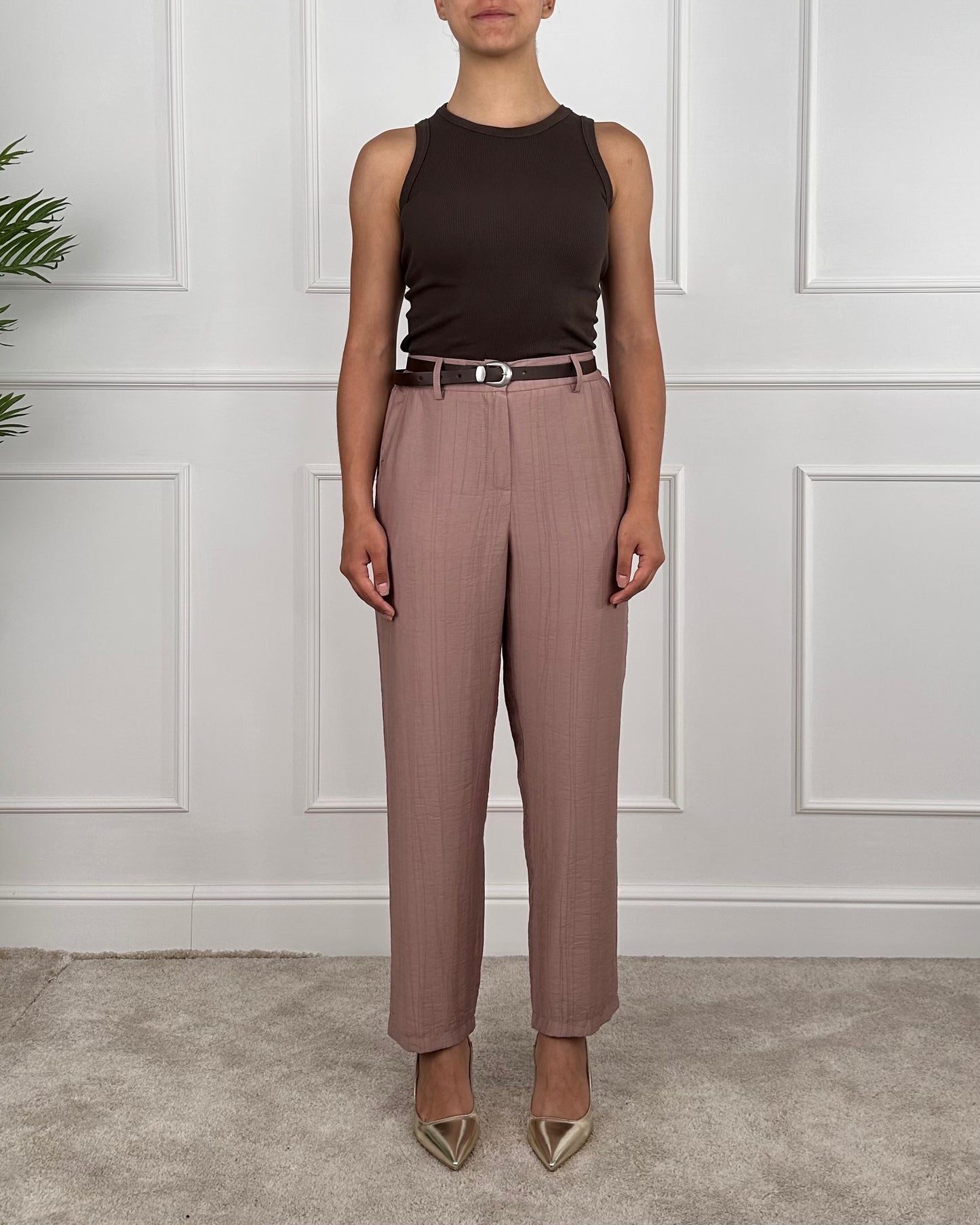 25P7626 - TENSIONE IN PANTALONE CARROT GOFFRATO