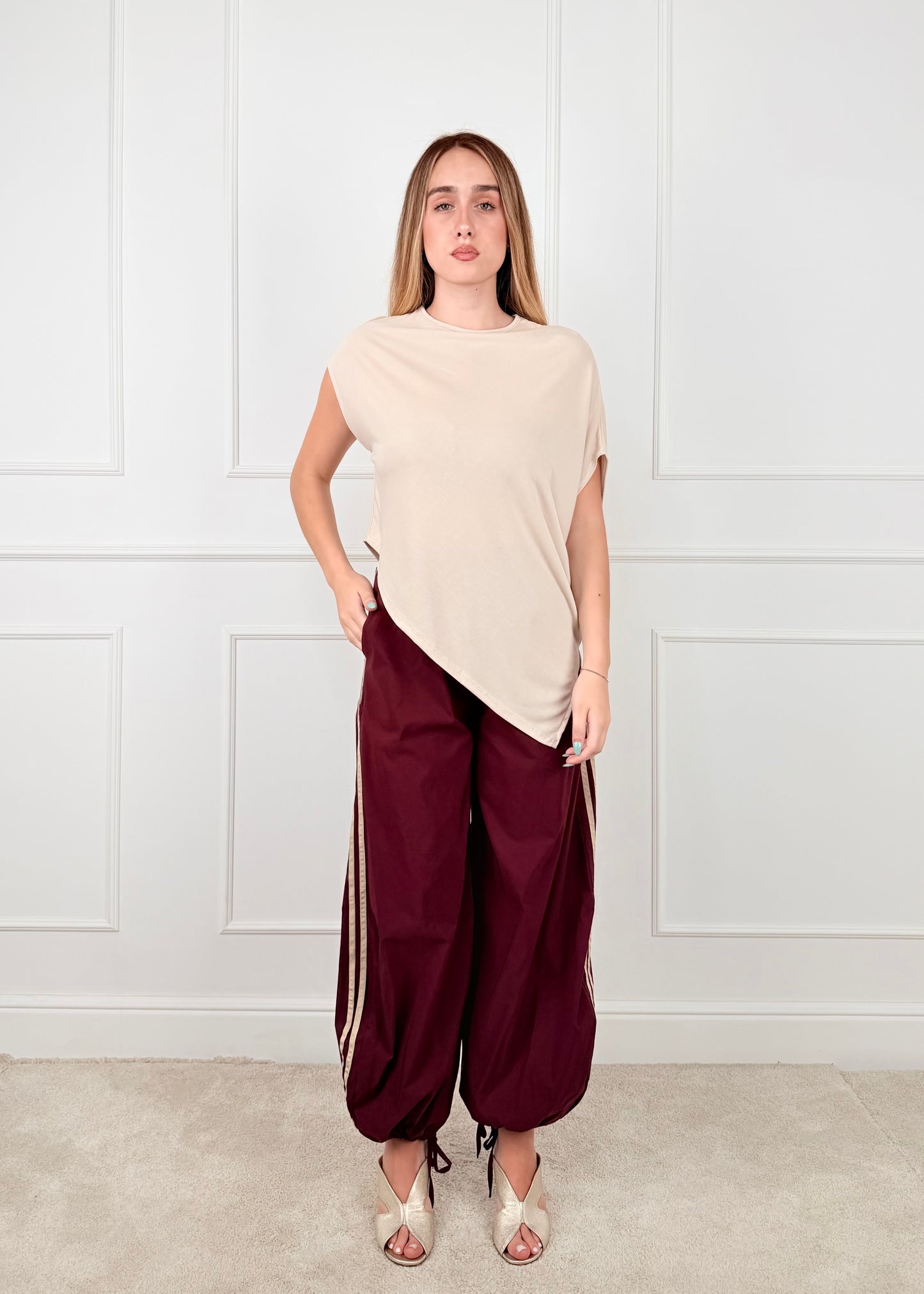51303 - PANTALONE BALLOON BANDE LATERALI