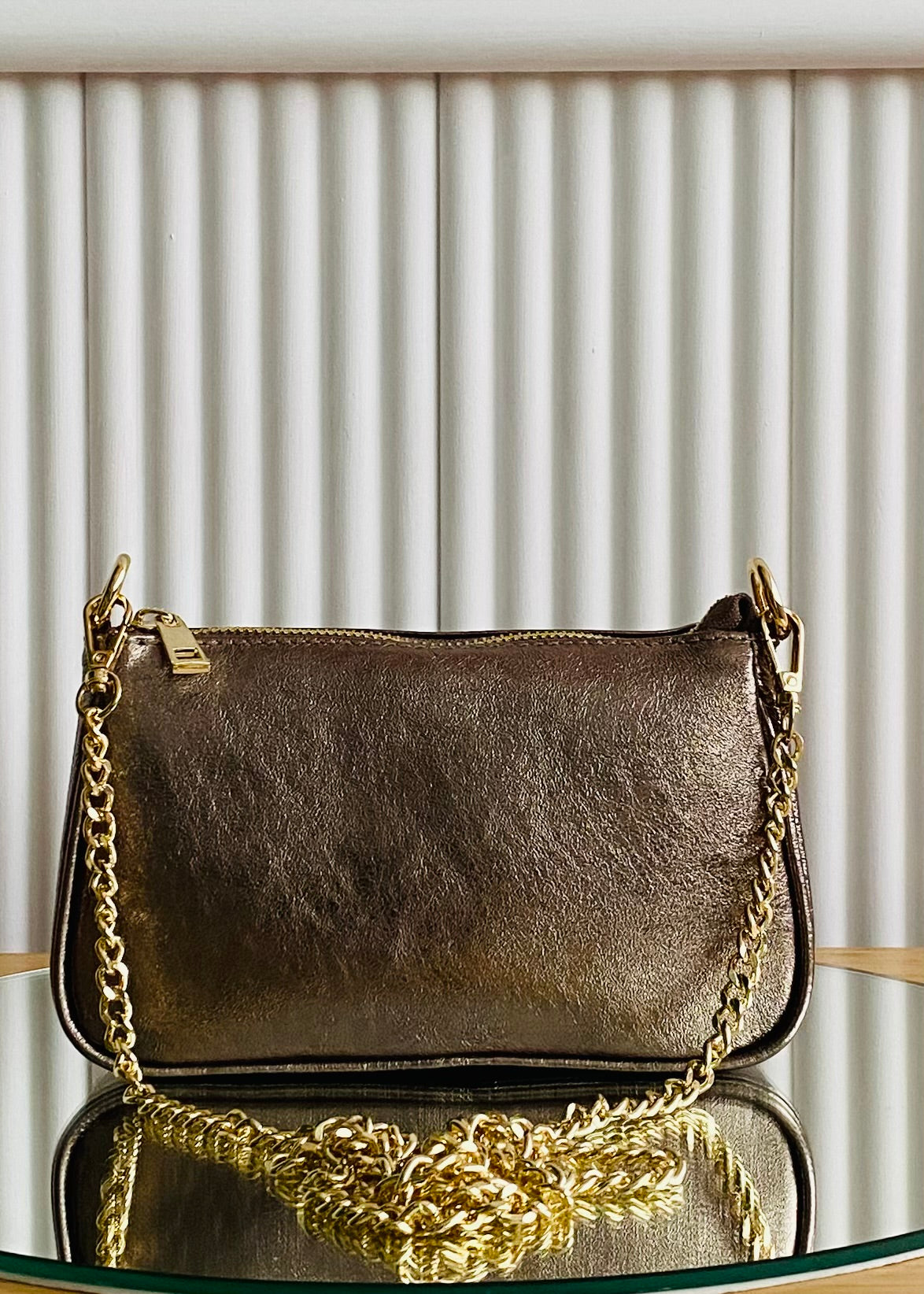 BRS • BORSA CAROL VERA PELLE CON TRACOLLA