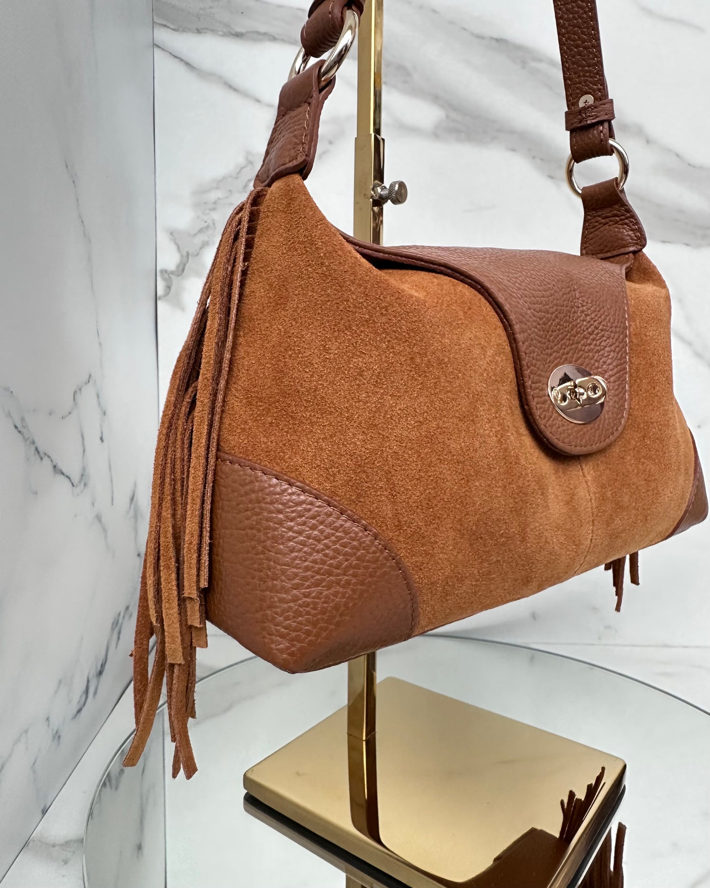 BRS948 - BORSA VERA PELLE POSTINA