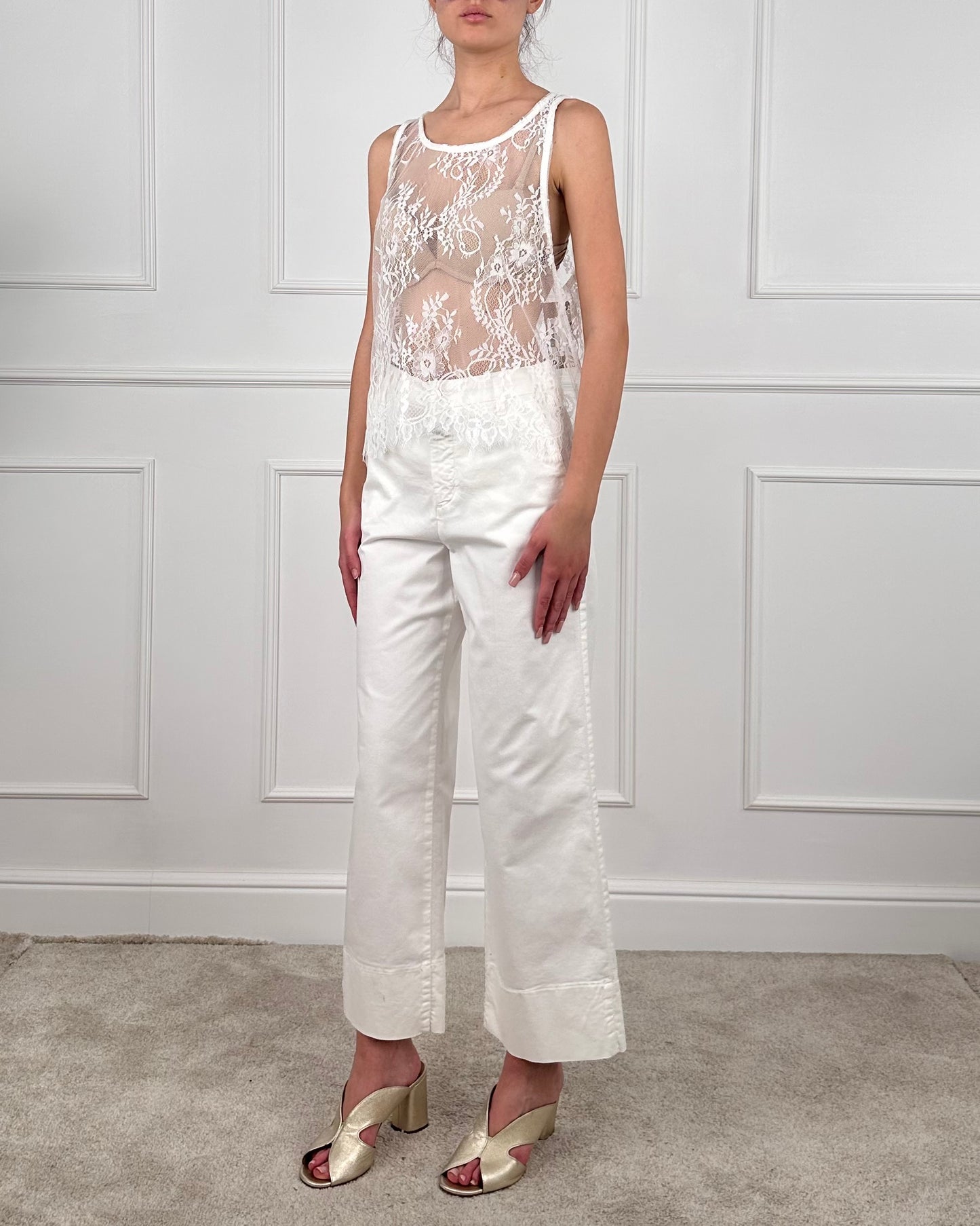 80803FH - PANTALONE A GAMBA DRITTA CROPPED