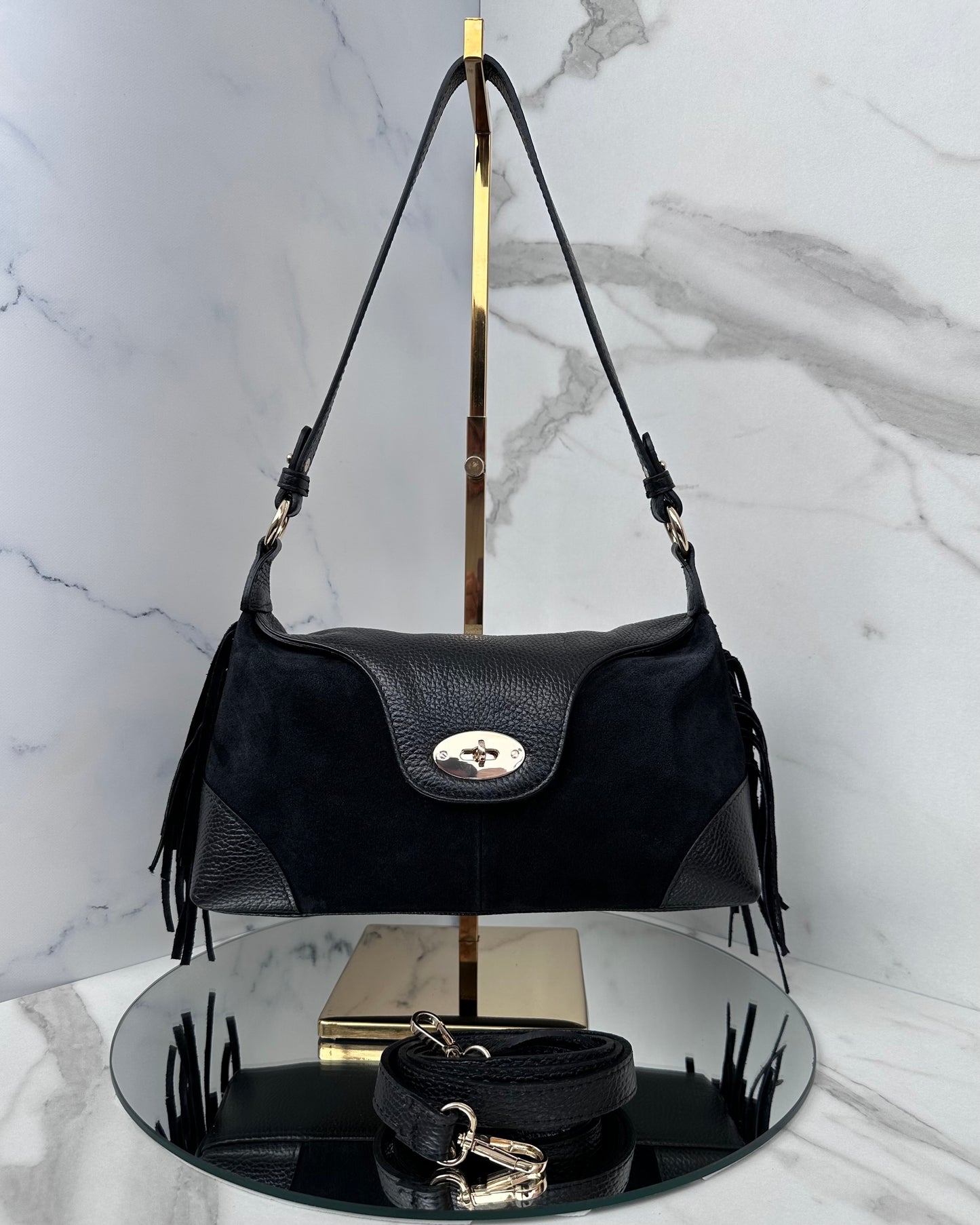 BRS948 - BORSA VERA PELLE POSTINA