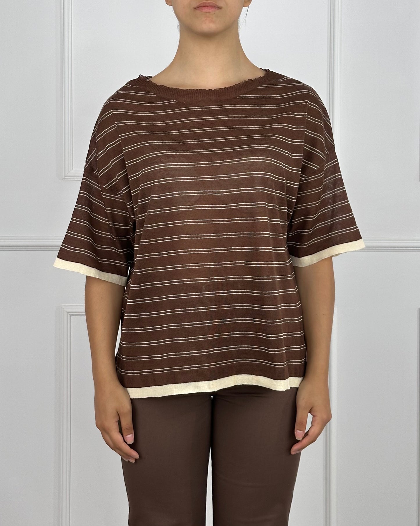 G280125 - MAGLIA RIGHE SC.BARCA LINO & COTONE