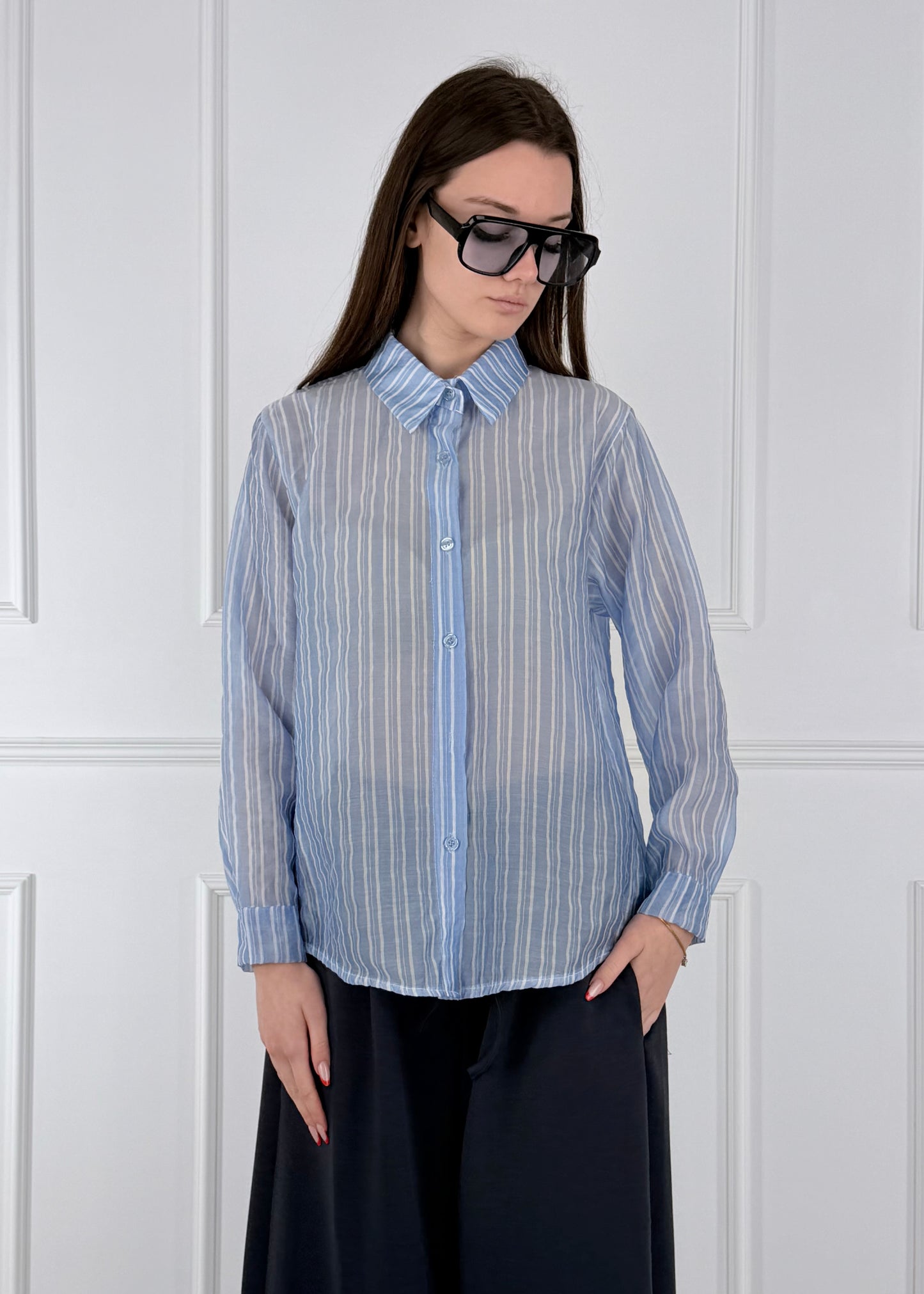 26047 - CAMICIA FANTASIA RIGHE