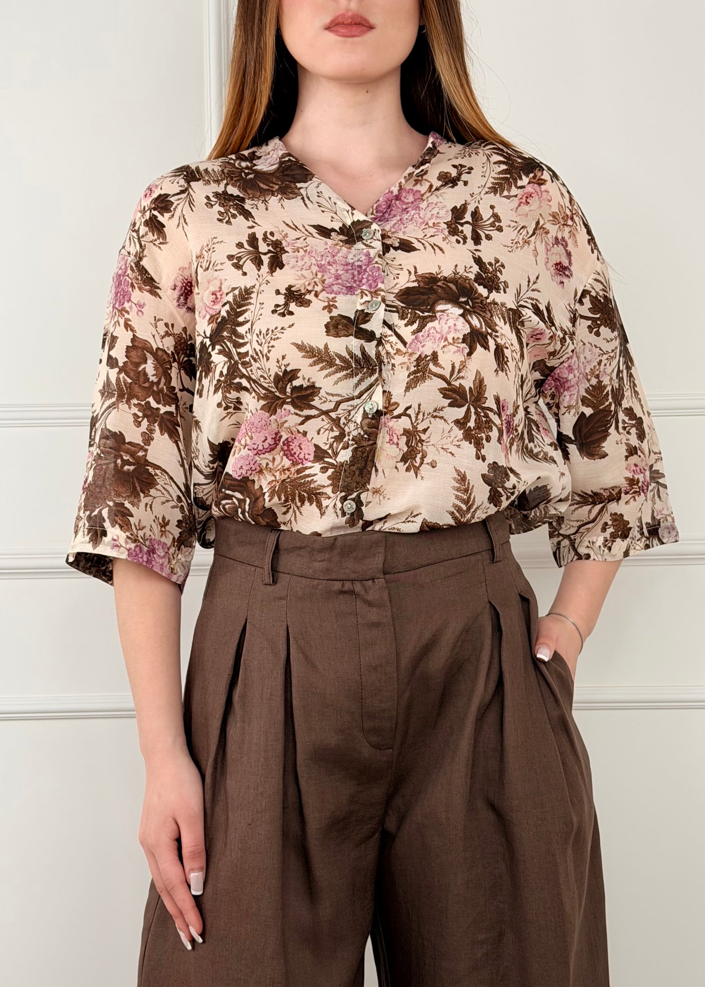 MC93242 - CAMICIA MISTO SETA E COTONE