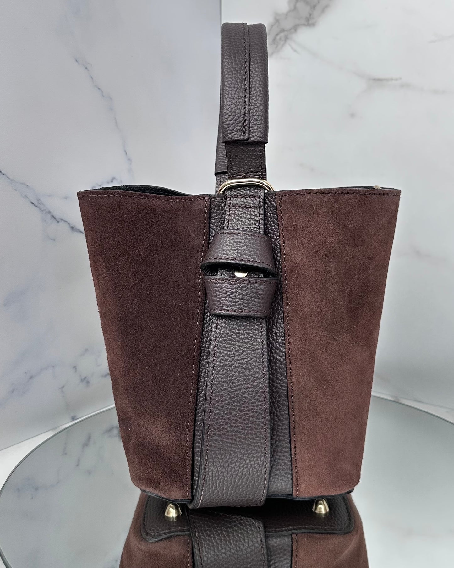 BRS47 - BORSA SECCHIELLO VERA PELLE
