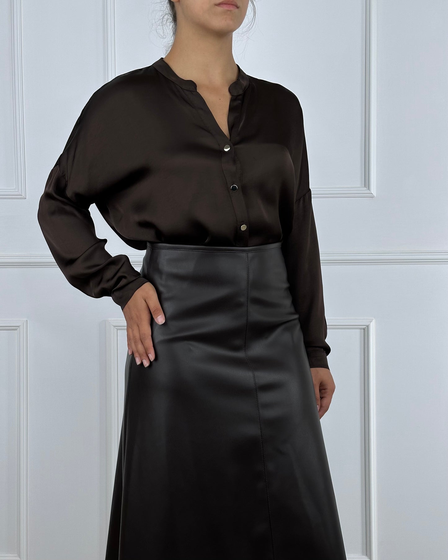 12215425 - TENSIONE IN GONNA LONGUETTE SIMILPELLE