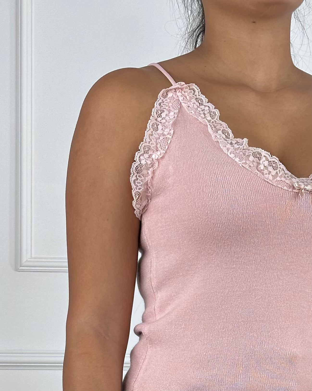I92009 - I92009 TOP IN MAGLIA CON PIZZO