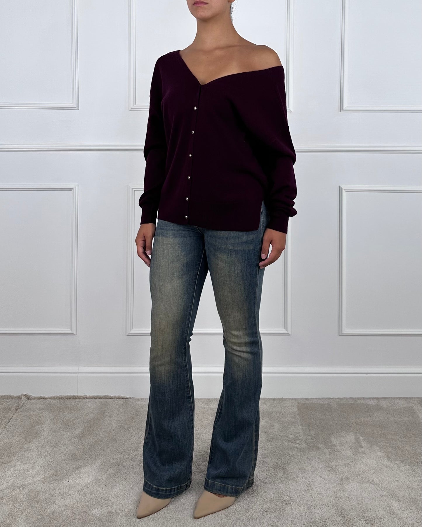 WL544AI25 - TENSIONE IN MAGLIA/CARDIGAN BOTTONI SUL RETRO