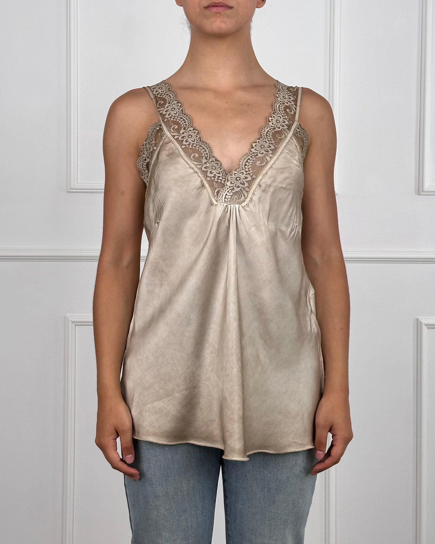 213361 - TOP IN VISCOSA SPALLINA IN PIZZO