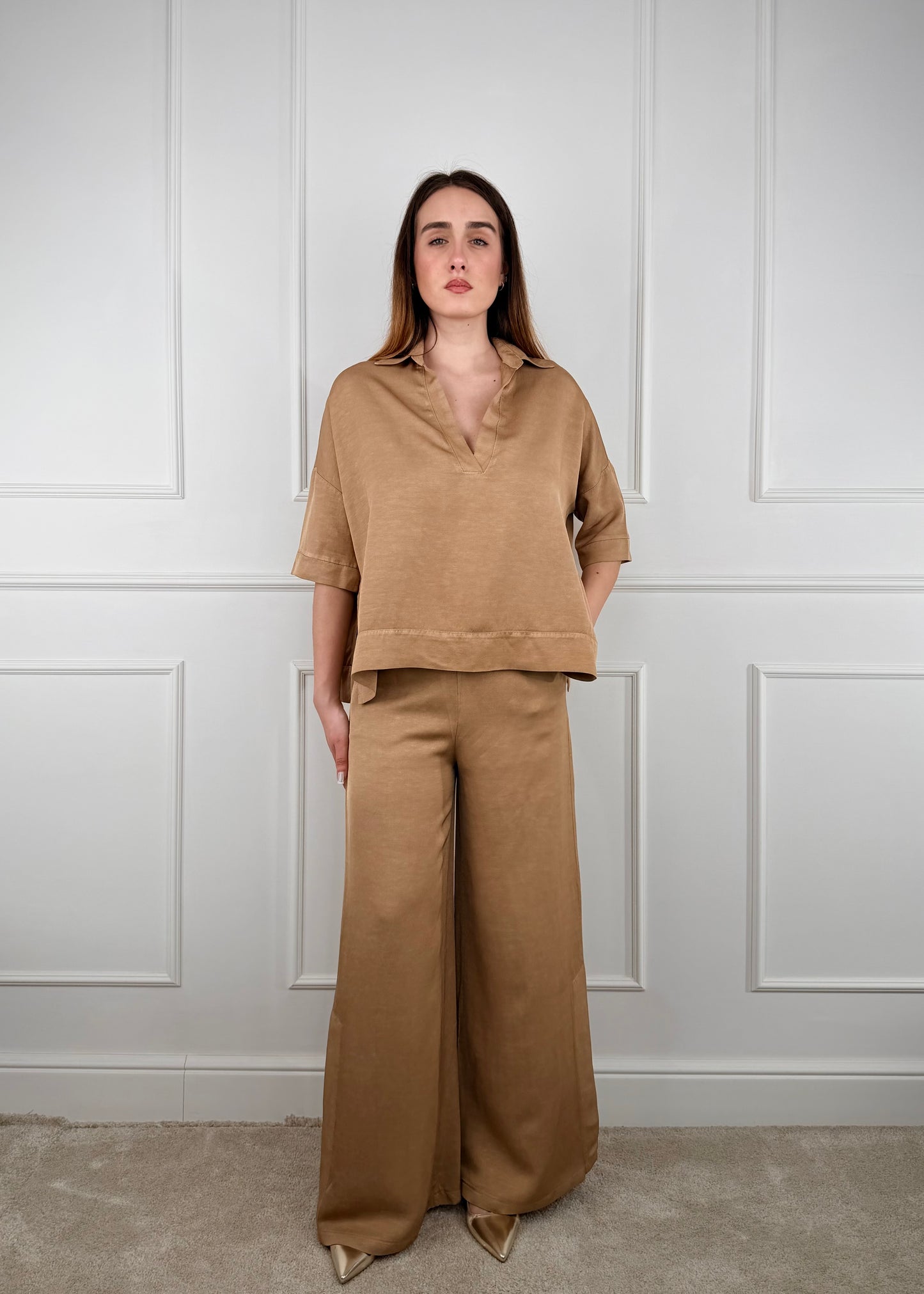 60100SS - GIORGIA&J BLUSA IN MISTO LINO E VISCOSA