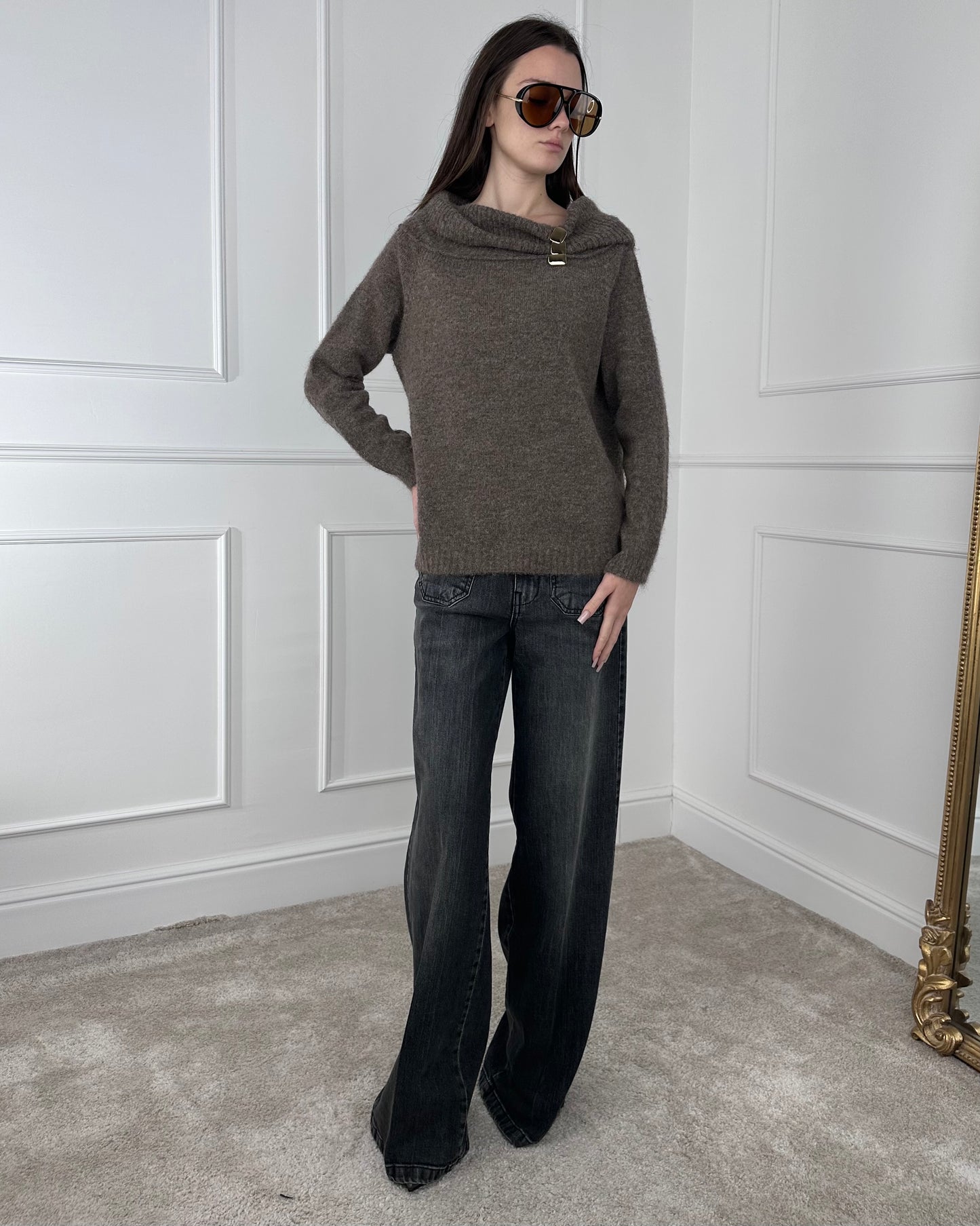 MB1001 - MY-D MAGLIA MISTO LANA SCOLLO SHIFFER