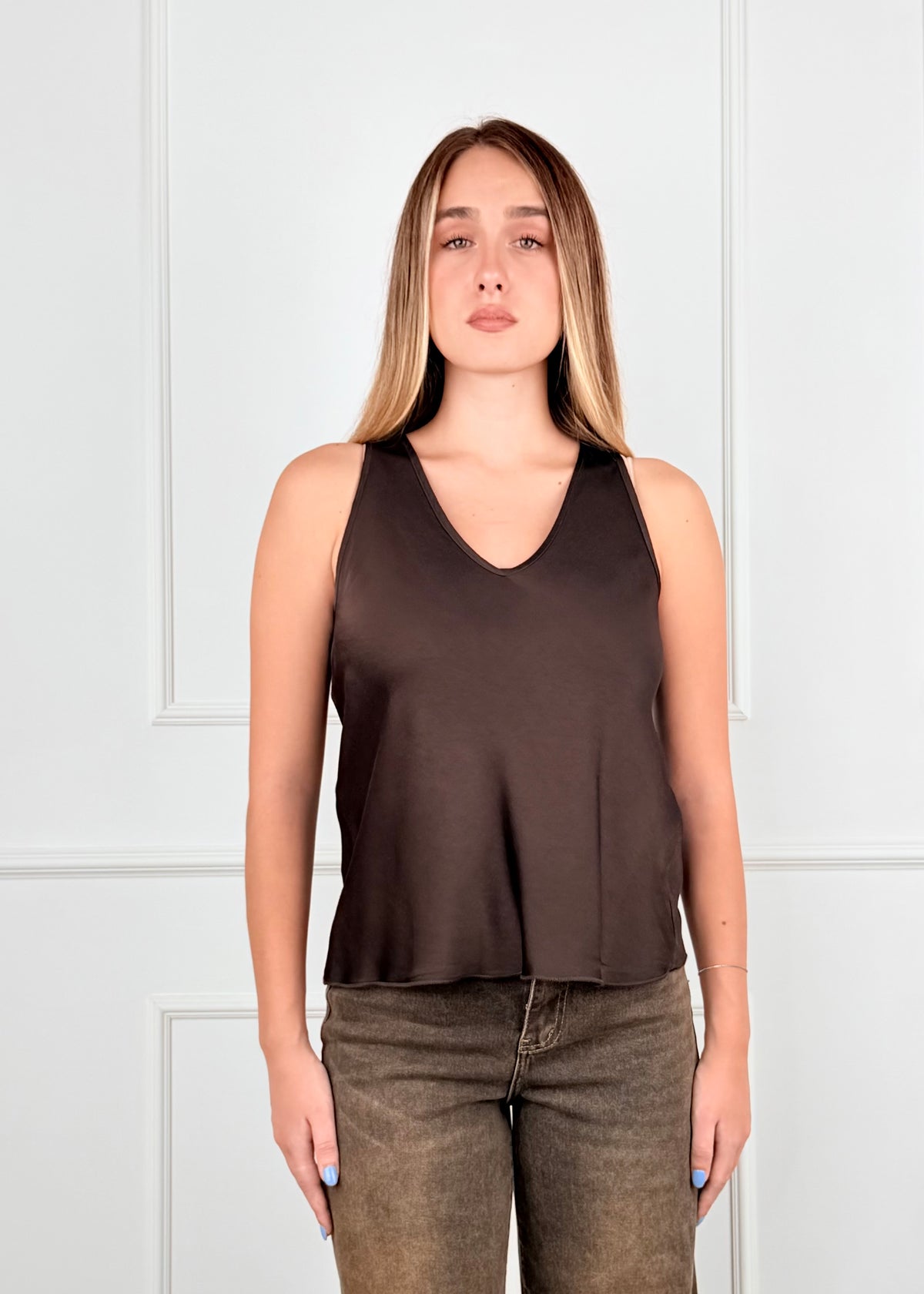 60097WF - 60097WF GIORGIA & J. TOP IN VISCOSA SCOLLO A V