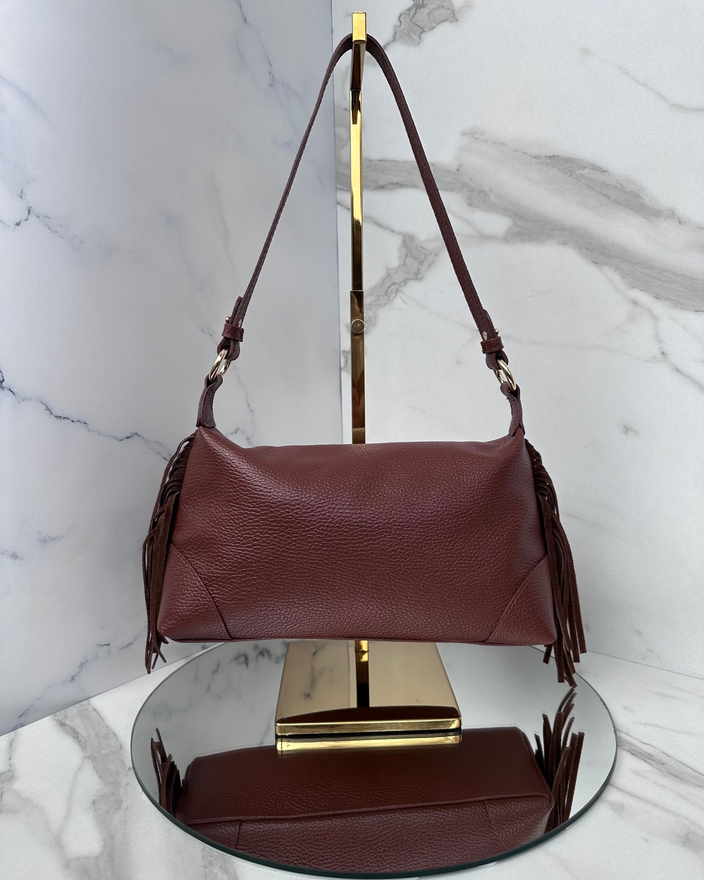 BRS948 - BORSA VERA PELLE POSTINA