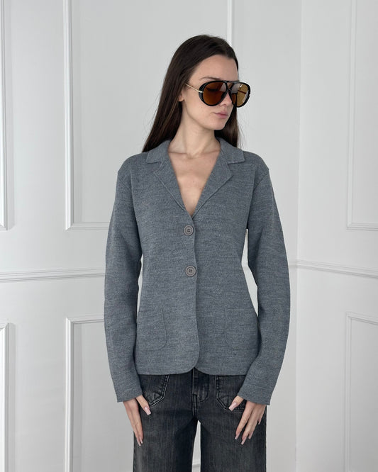 B4615122 - BREND GIACCA IN MAGLIA MISTO LANA