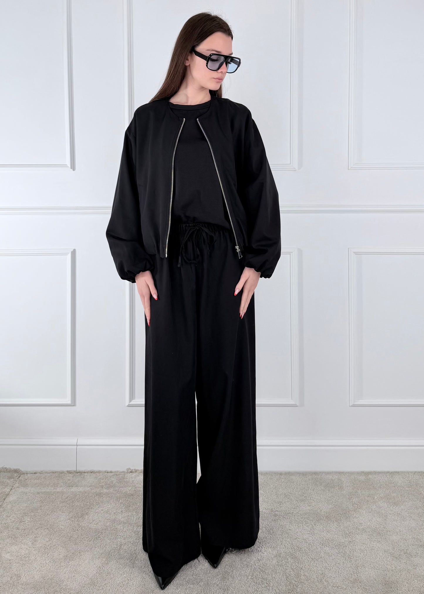 28129 COMPLETO BOMBER E PANTALONE PALAZZO