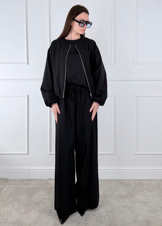 28129 COMPLETO BOMBER E PANTALONE PALAZZO