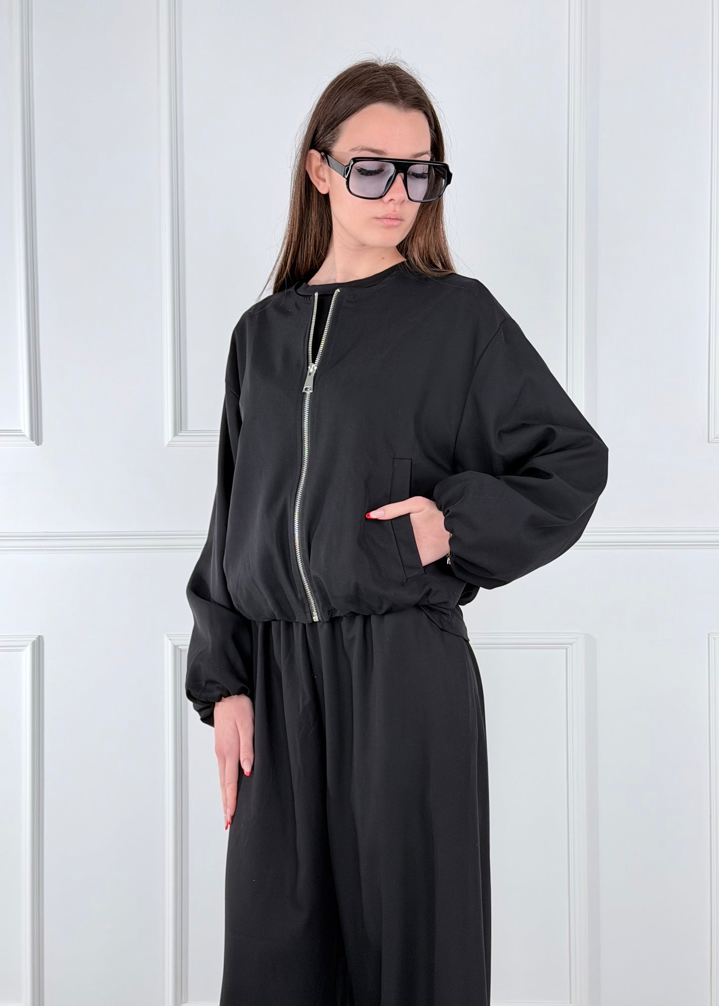 28129 COMPLETO BOMBER E PANTALONE PALAZZO