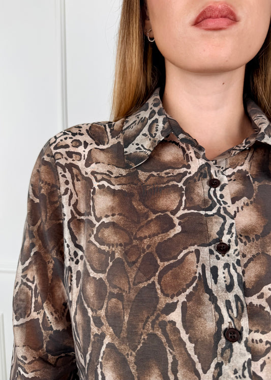 C25557S - BREND CAMICIA CON COLLETTO FANTASIA PITONATA