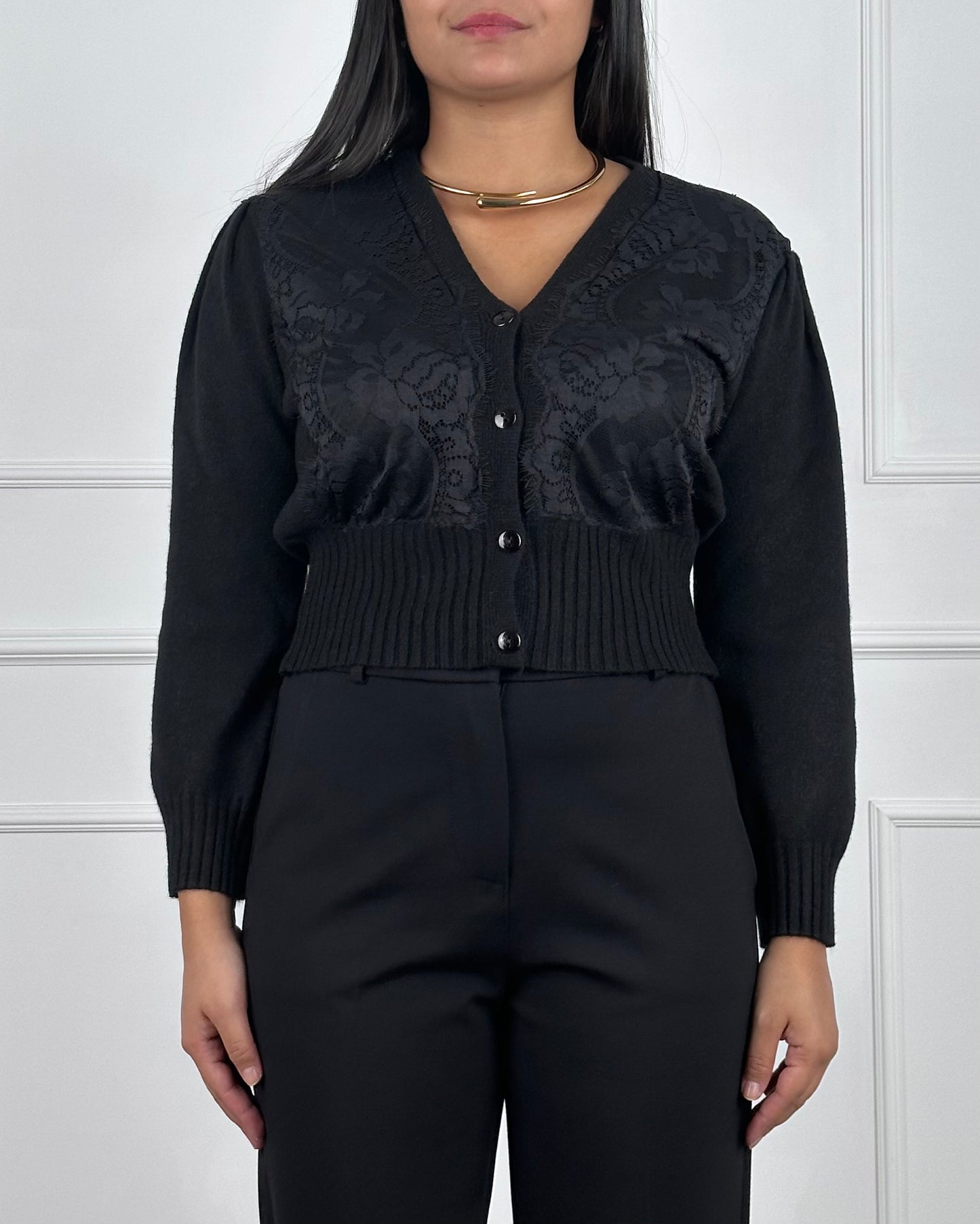 AI66759 - CARDIGAN CON PIZZO