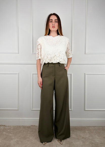 26P4809 - TENSIONE IN PANTALONE PALAZZO IN POLIVICOSA