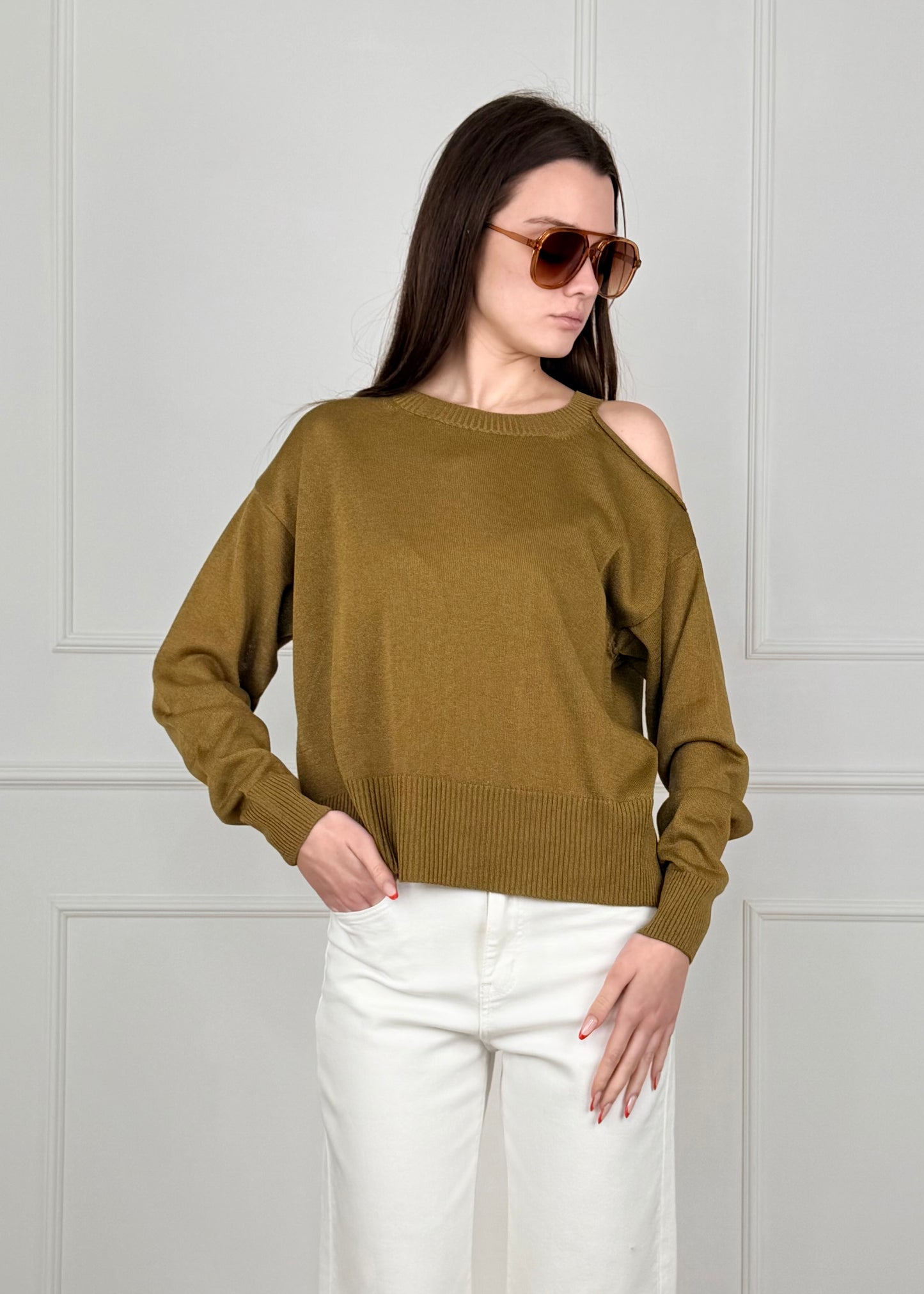 D90163 - TENSIONE IN MAGLIA CUT OUT IN FILO DI VISCO