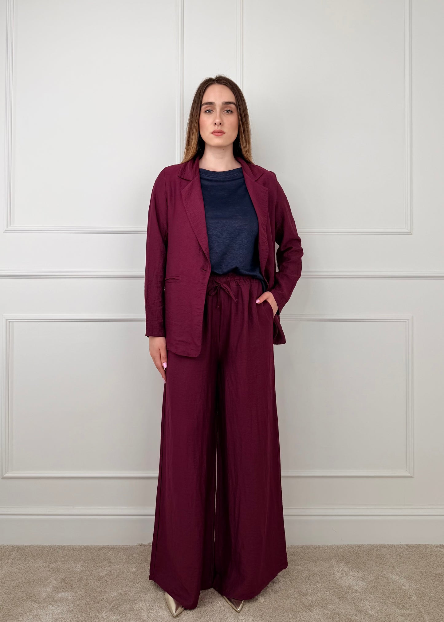 26300 - COMPLETO GIACCA E PANTALONE MISTO LINO