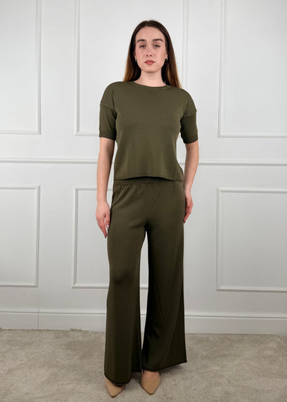 I92618 - BREND PANTALONE PALAZZO IN FILO DI VISCOSA