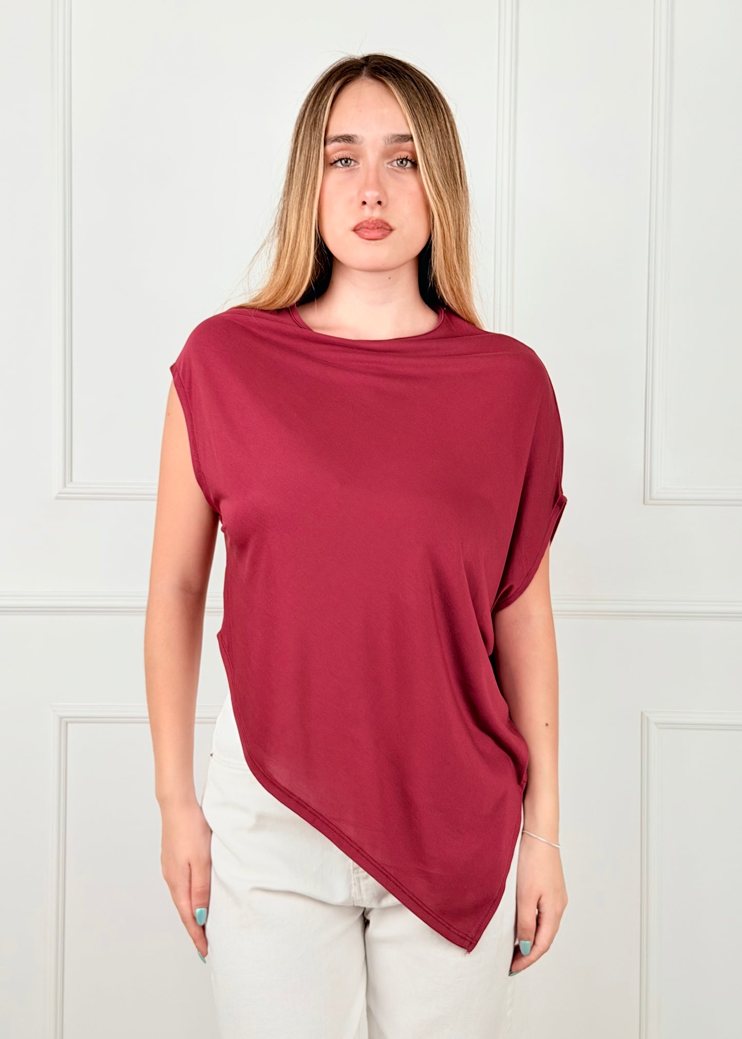 M61655 - T-SHIRT TAGLIO ASIMMETRICO