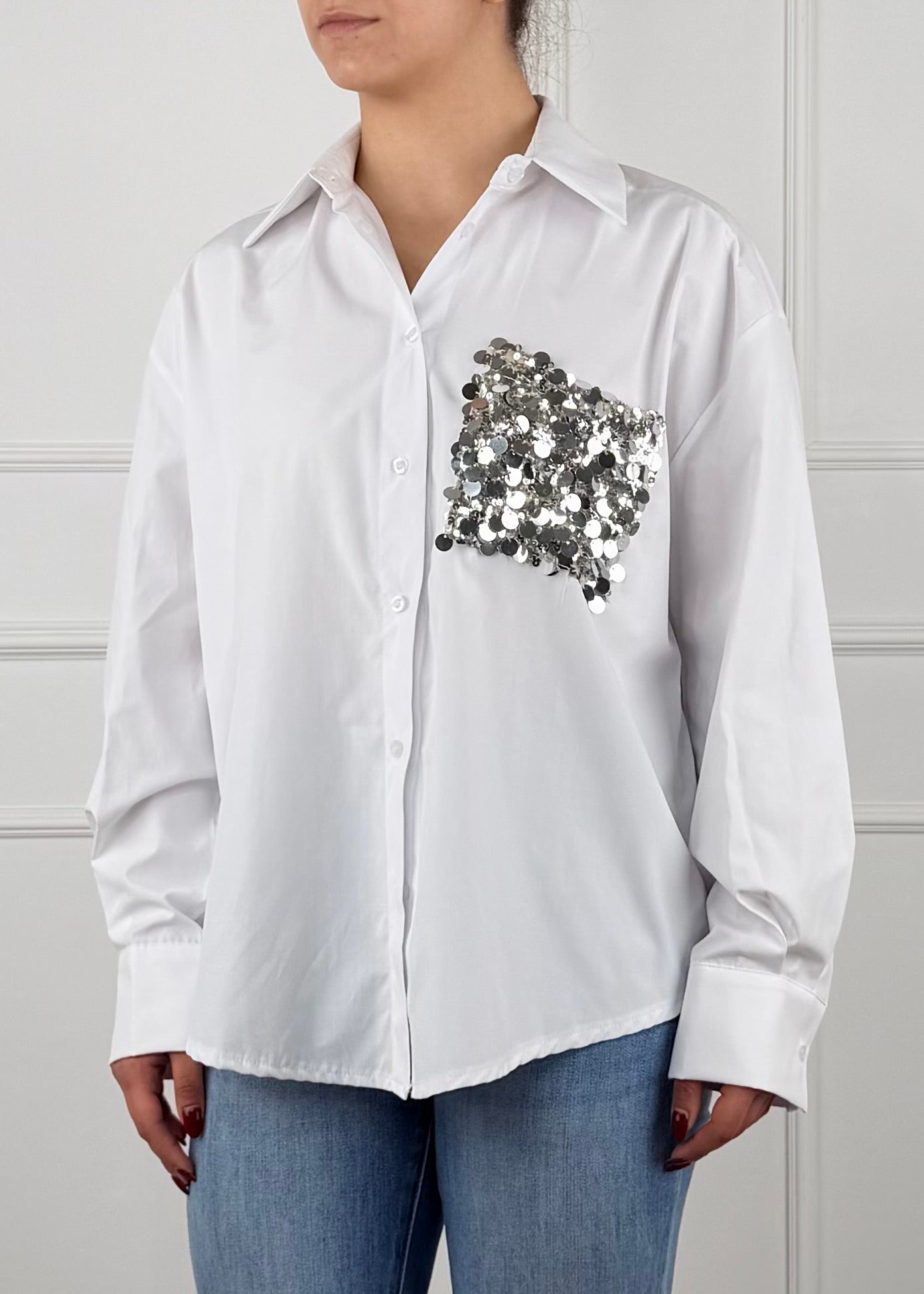 PE260048U - TENSIONE IN CAMICIA TASCA PAILLETTES