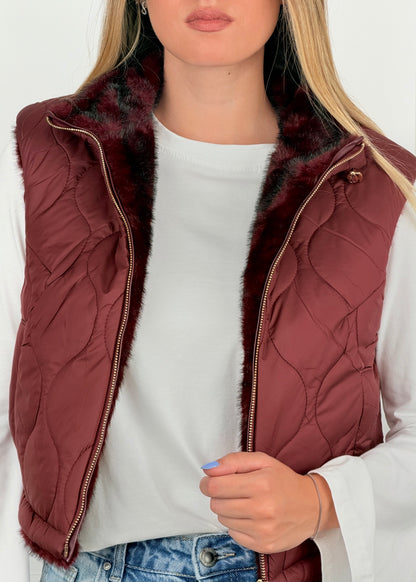 GILET DOUBLE FACE - GILET DOUBLE FACE TRAPUNTATO