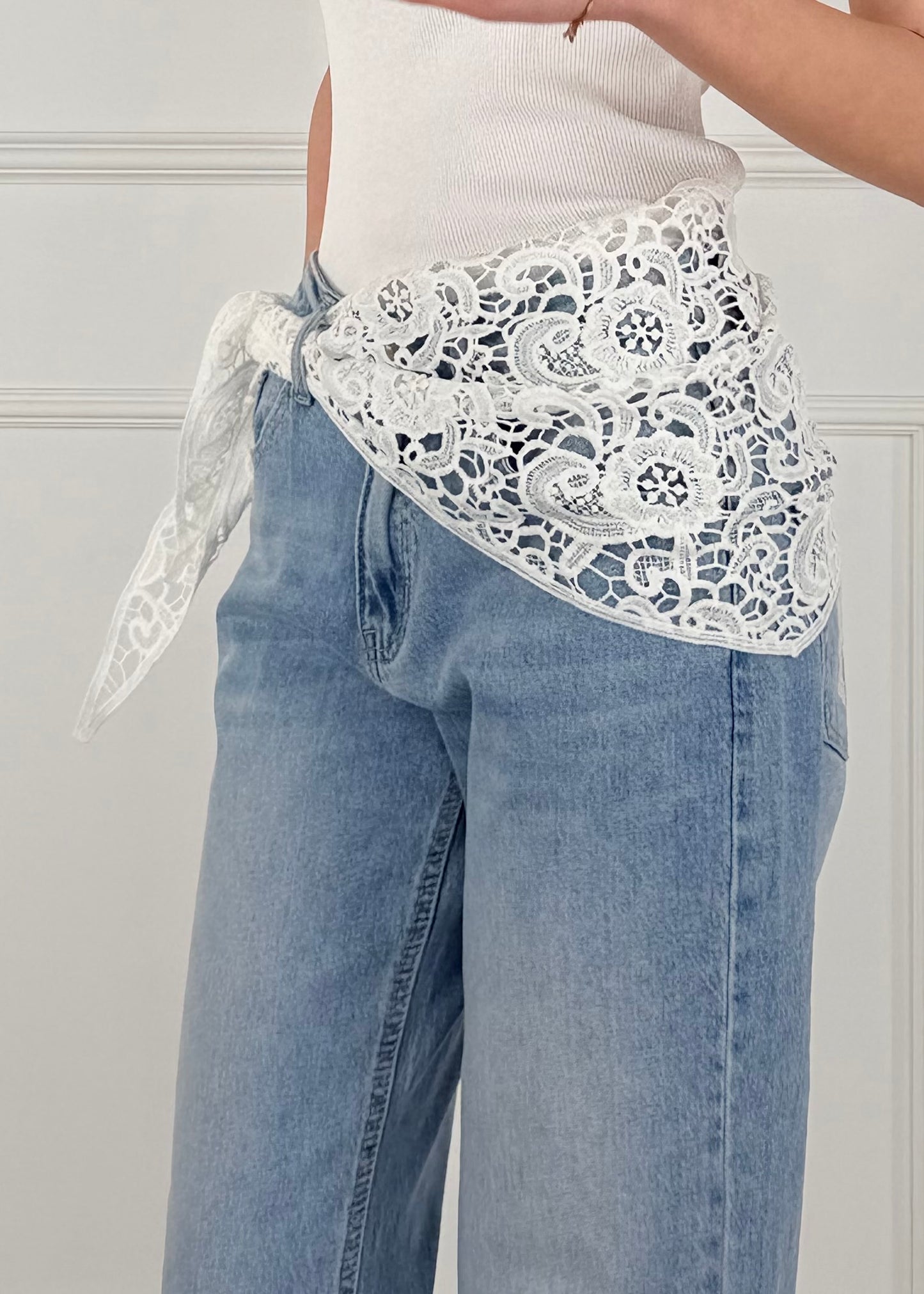 BAND19 - BANDANA IN PIZZO MACRAMÈ