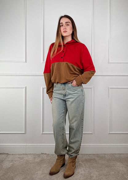 26M4390 - TENSIONE IN FELPA BICOLORE