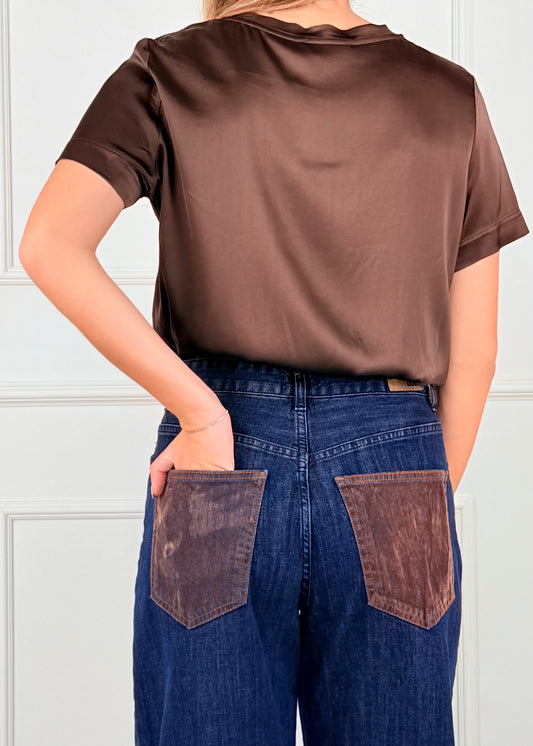 G7TOKIO - BREND DENIM TASCA MARRONE